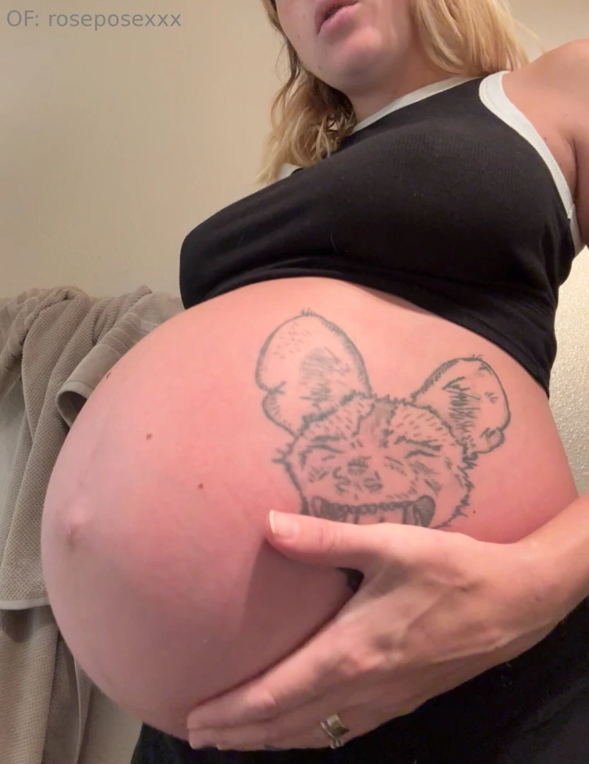 When my belly button started to pop out 