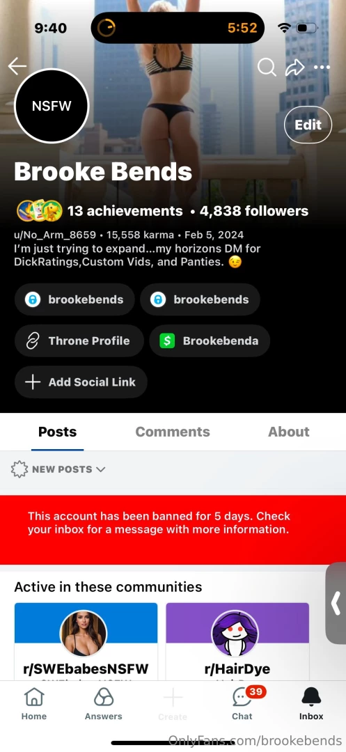 Still banned on reddit finally got access back to this of and my vip 