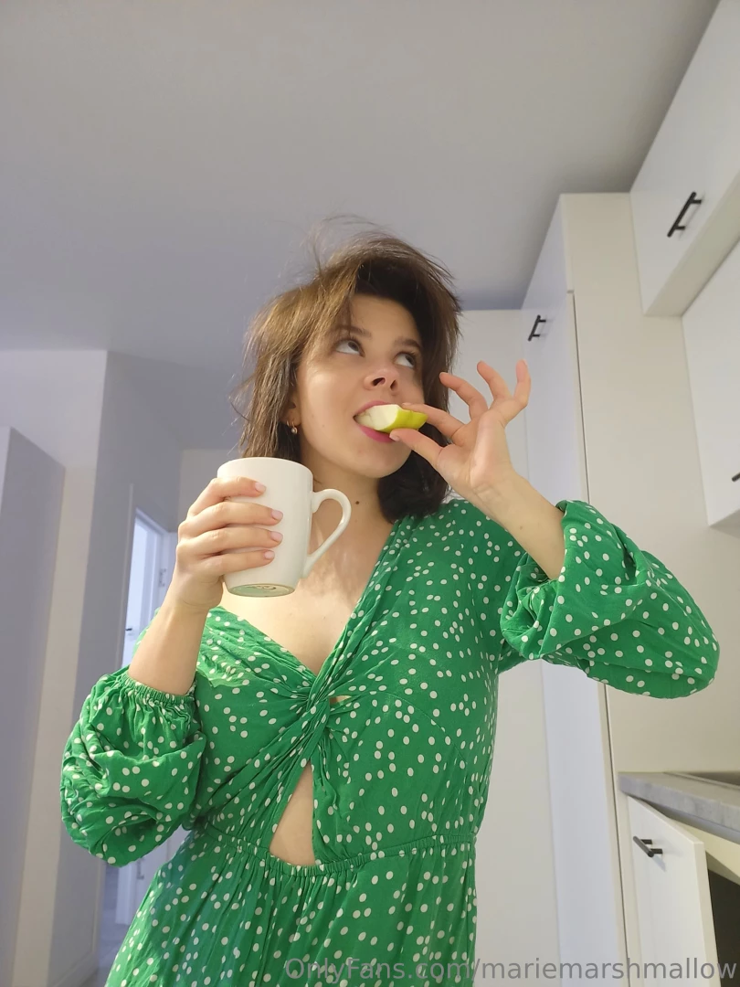 A cup of coffee or tea and something yummy and sweet that s what s 