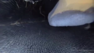 Pov inside my shoe with my socked toes before i go out i decide that i