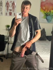 Full video in your dm hard leaking cock got home from work and couldn