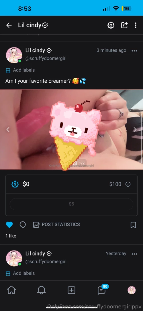 New creamer content on my pay to sub i will also sell it as ppv on 