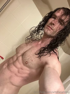 Post-shower teasing unlock to see the rest
