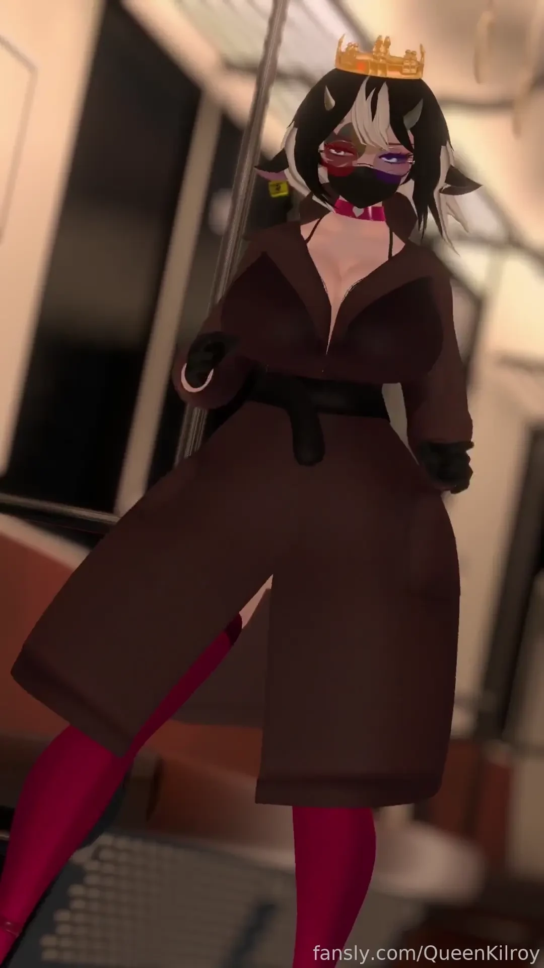 Pov you made eye-contact with the weird lady on the train fyp vr 