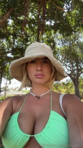 Gym beach life thoughts on green bikini