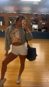 Gym session gt white shorts amp a tan