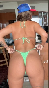 Tried a new swimsuit today its green a good color on me comment below