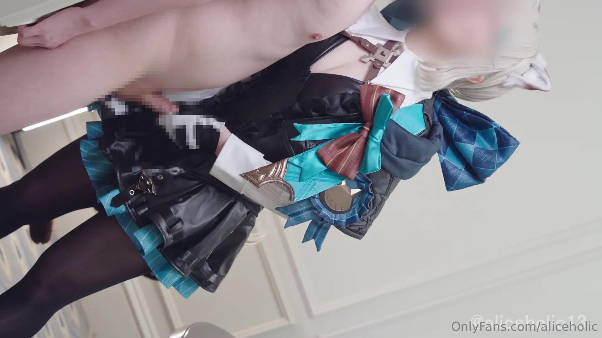 Genshin lynette 3-video bundle with bonus black tights fetish clip part 1 