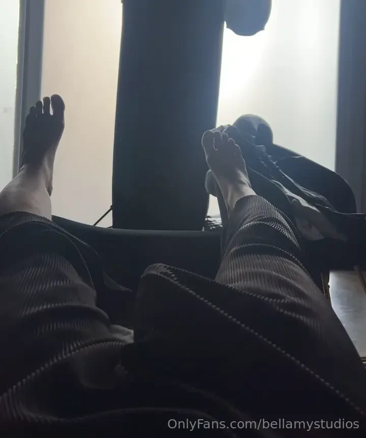 Stretching out on the couch 