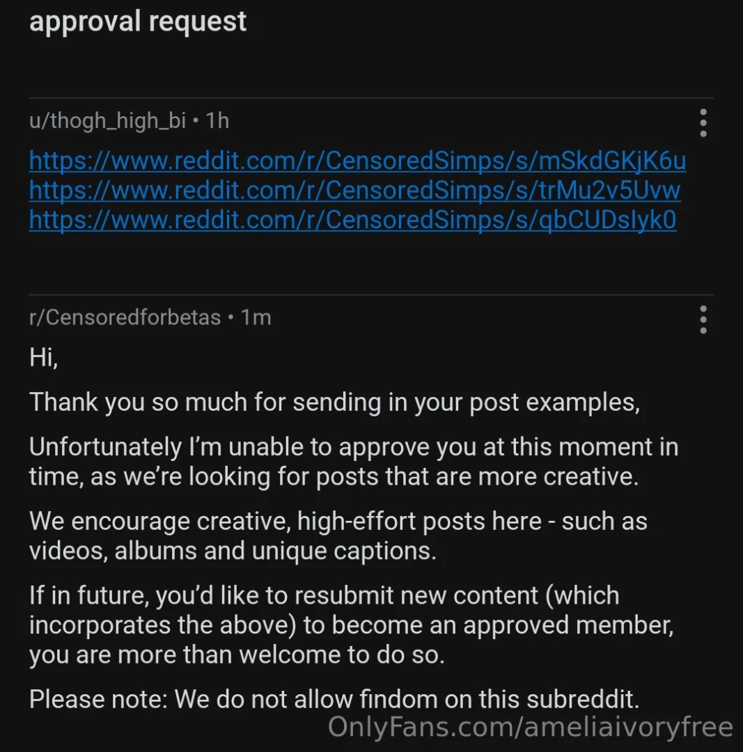 For those of you who found me from a censored subreddit unfortunately 