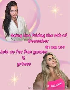 Going live tomorrow with my bestie marggooo join us for some fun games