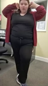 Doing a silly strip tease in my office then some dildo fucking in the