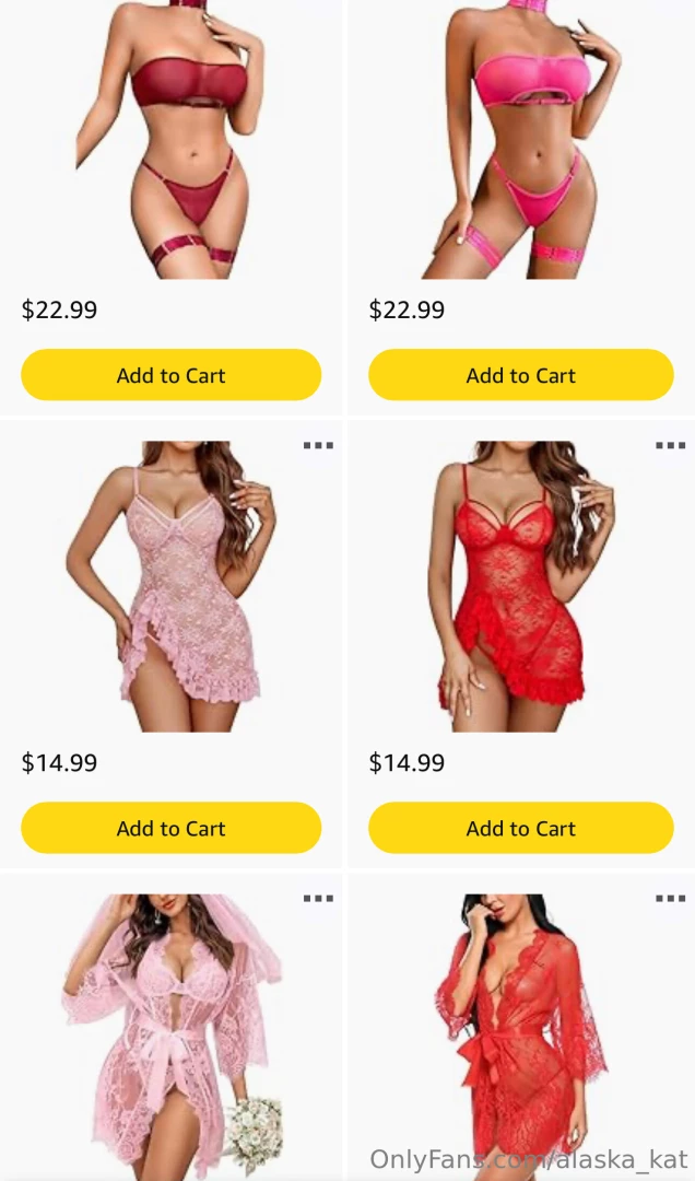 Get me any pink or red lingerie fit off my amazon wishlist for part 2 