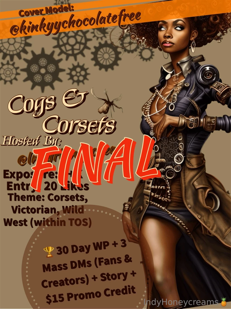 Cogs amp corsets hosted by indyhoneycreams 50 vote minimum to collect 