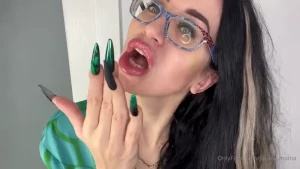 Long nails teasing sucking fingers and hot handjobs with spit my new