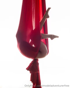 My first time doing aerial silks for a photoshoot after taking a