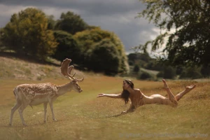 Unedited of modeladventurer and her disney princess moment in england
