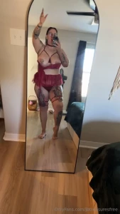 My new red lingerie piece try on video dropping soon happy titty part 1
