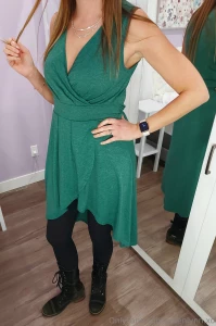 Went out for a special dinner tonight put on my green dress lulus and