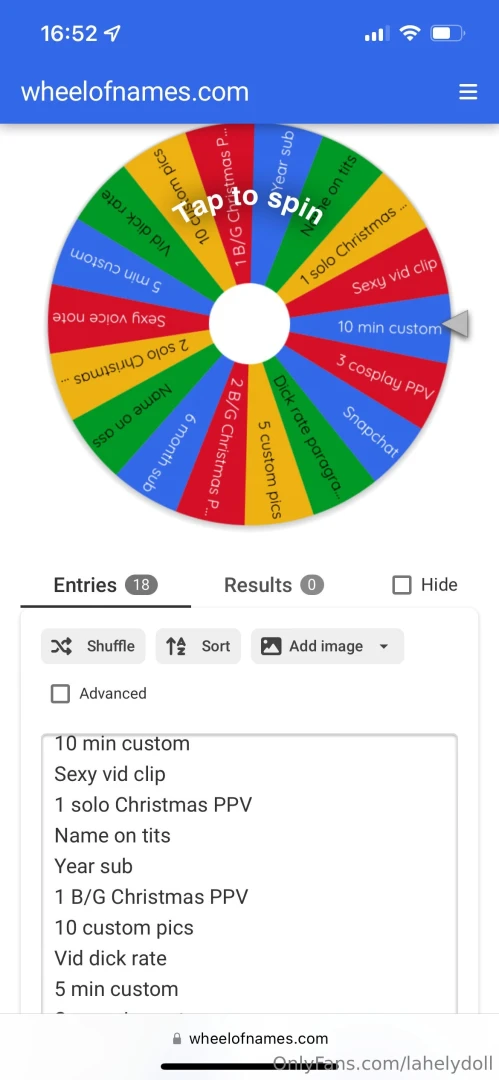 Spin the wheel is now available on my main page if you re interested part 1 
