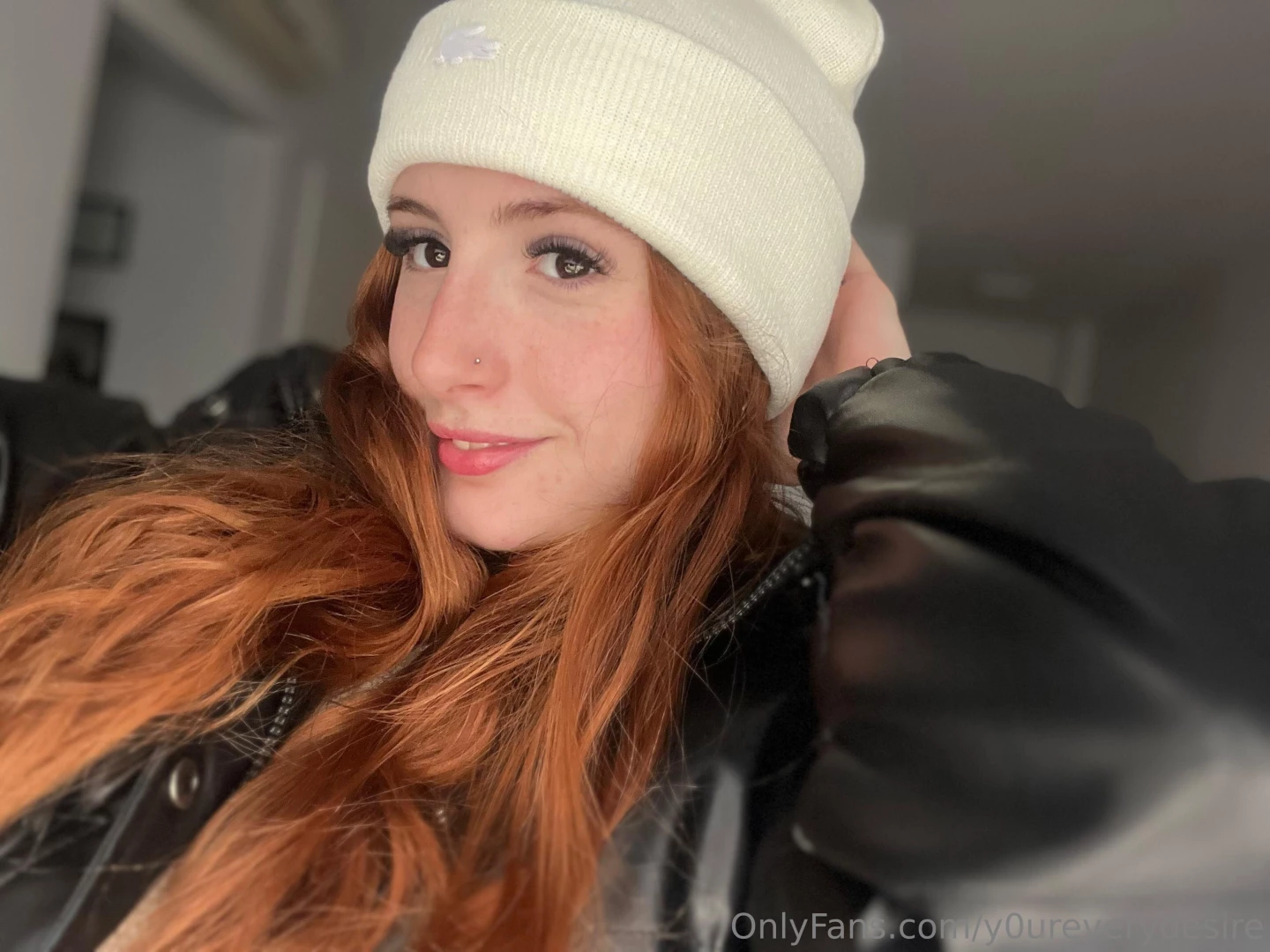 Cozy vibes warm smiles and winter essentials just me my beanie and a 