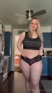 Naked in the kitchen yet again