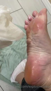 explosivetoess - Removing the creepy foot masks looks like cum part 1 