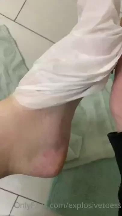 Removing the creepy foot masks looks like cum 