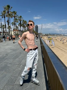 Went for a spin on my skates but your dick would ve been more fun to