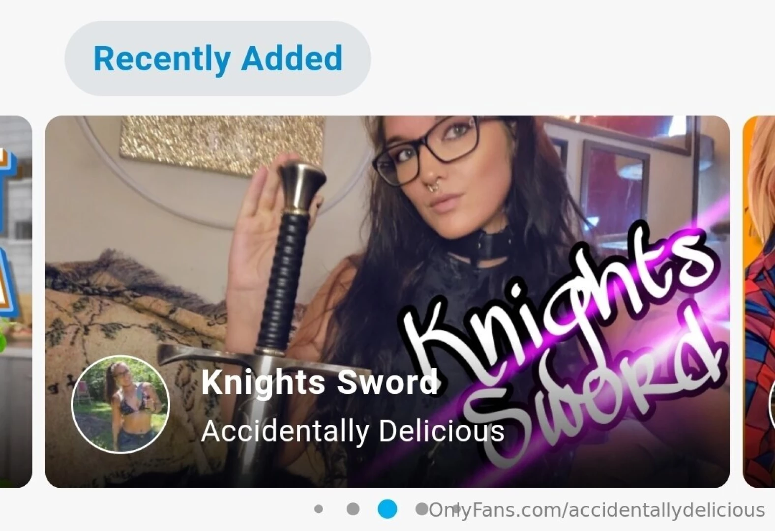 My knights sword video is now live on oftv onlyfans https onlyfans com 