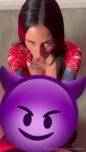 Spider girl blowjob