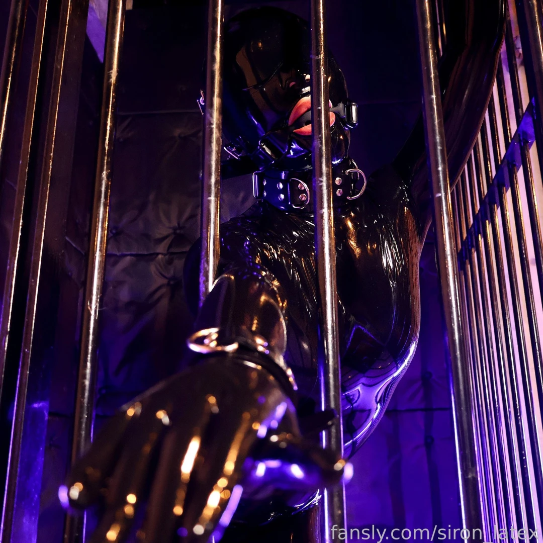 Siron is in a cage bondage rubber rubberdoll rubbermask bdsm fyp part 7 