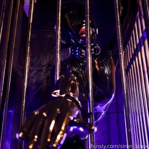 Siron is in a cage bondage rubber rubberdoll rubbermask bdsm fyp part 7