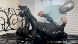 They play by sticking all sorts of things into the holes of the rubber