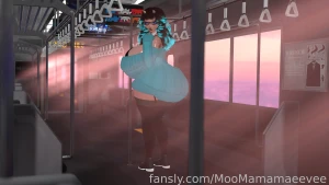 Pov- you see a massive cow girl on the train and she notices your part 5