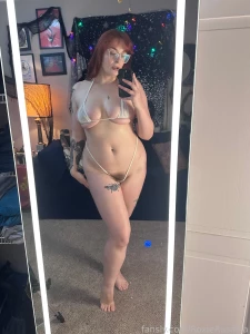 It s the middle of winter but i had to break out a microbikini to do part 3