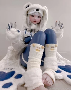 15 minutes of a clip of a young white bear cosplay part 2