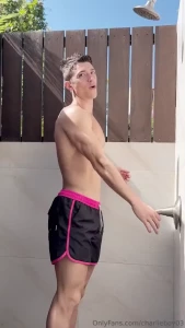 The outdoor shower was so cold who would hop in