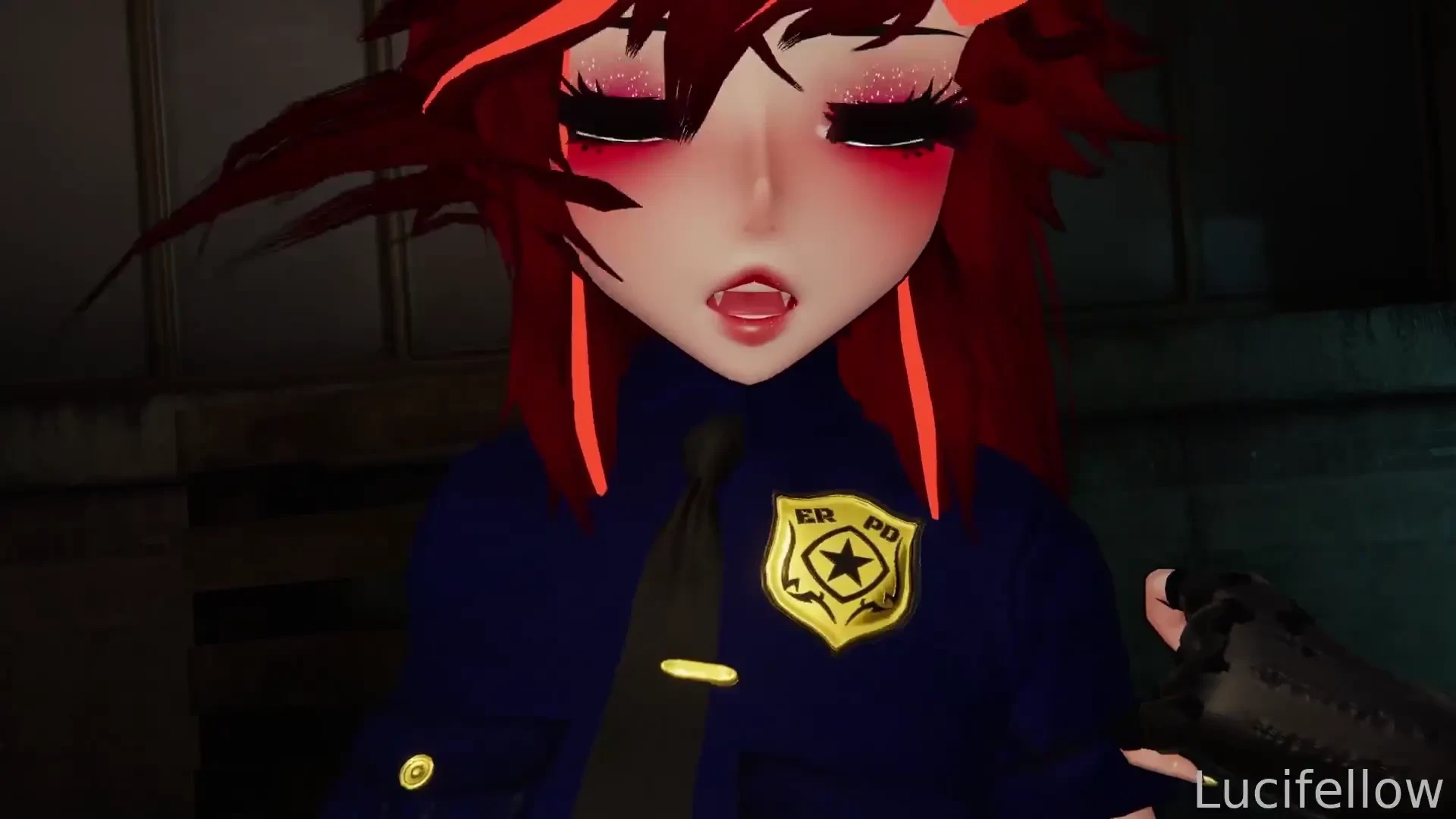 Horny officer caught you in dark alley for a rough cavity search you 