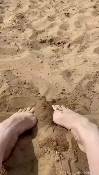 Legs in the sand lake 