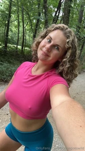 Cute sweaty and definitely not wearing a bra