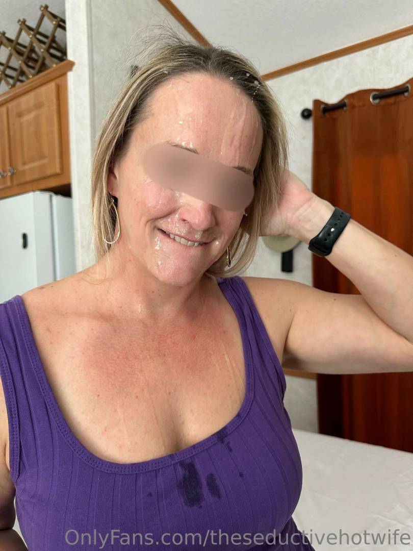 theseductivehotwife - Here s a couple more views of that facial that my hubby snapped right 