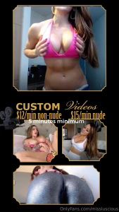 Now taking custom videos 12 min for non nude videos 15 min for videos