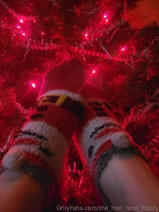 Phew decorating a tree is hard work who wants the socks i decorated my