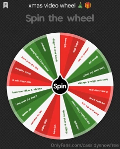 Releasing my xmas spin the wheels early on the video wheel tip 10 for
