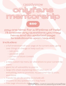 For those who are interested i ve been offering mentorship services