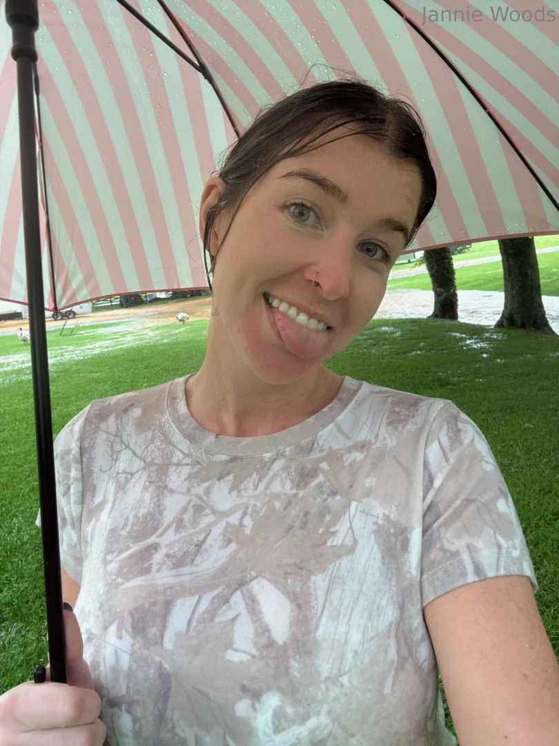 Casually walking in the rain while im worried about my duck pond 