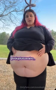 Playing with my belly outside