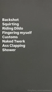 Menu please dm me the things you would like to see from me please be