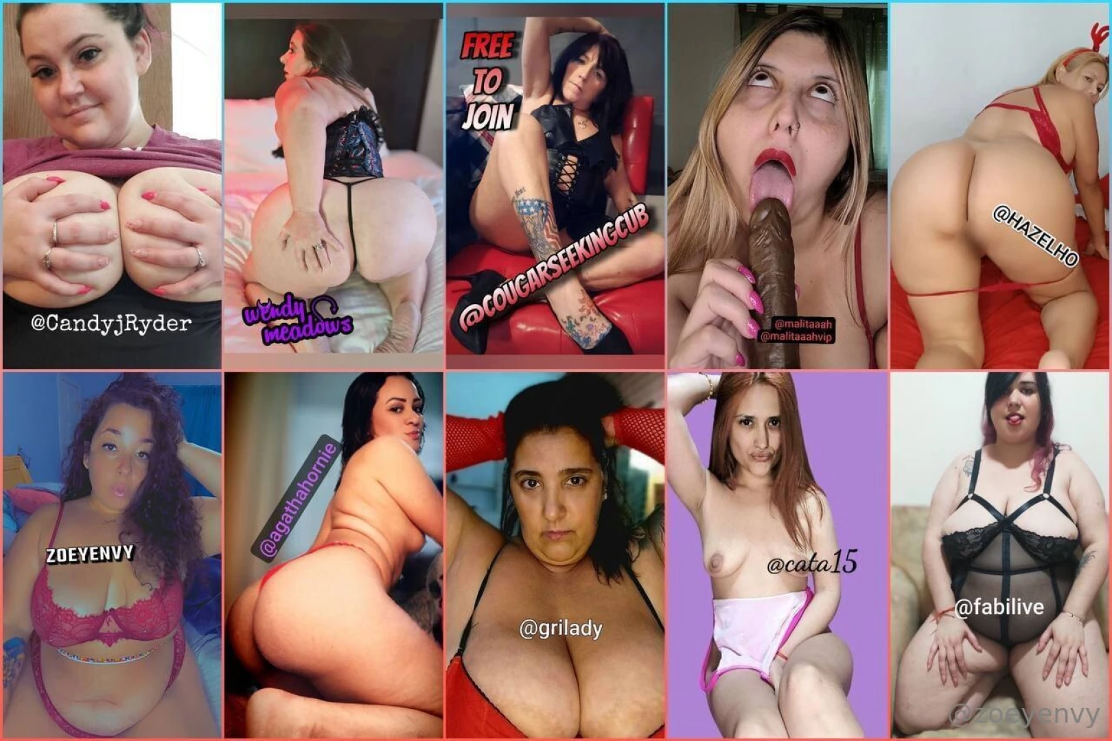 6 candyryder wendymeadows cougarseekingcub malitaaah hazelho zoeyenvy 